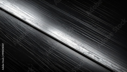 Abstract diagonal lines and metallic texture background.