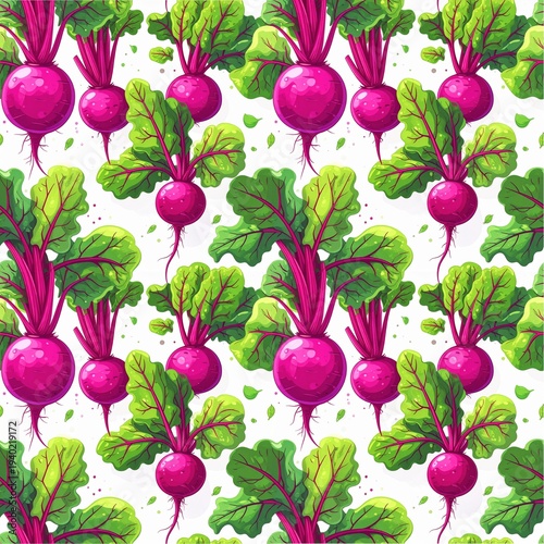 Seamless floral pattern with pink roses and green leaves vector illustration for spring garden wallpaper design