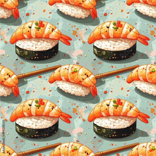 A set of gourmet cupcakes on a white plate sits alongside fresh salmon sushi rolls with caviar and seaweed for a healthy Japanese seafood appetizer