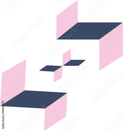 This elegant abstract icon is ideal for architectural firms, interior design studios, high-end tech platforms, or consulting businesses looking for a unique and professional spatial brand identity.