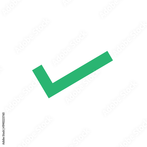 A green checkmark on a white background
