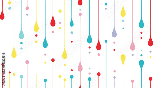 Colorful Abstract Dripping Paint Drops Pattern Background, Modern Minimal Liquid Shapes Vector Illustration for Creative Design and Wallpaper