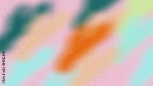 Abstract colorful blurred background with soft shapes and gradients in pastel tones creating a vibrant and artistic visual effect for design purposes