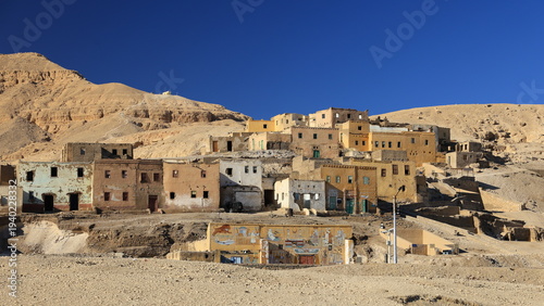 Uninhabited Village of Kurna (also Qurna) located in the desert on the West Bank of the River Nile (Theban Hills, Luxor, Egypt)