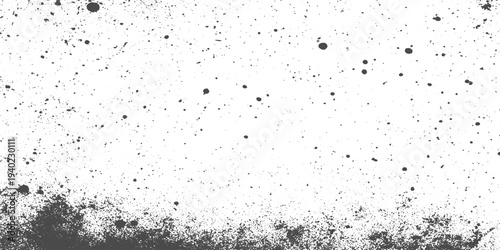 Speckle Grain Dot White Paper Noise Texture with Distress Effect, Dirty Dust Film Grain Grit Grunge Overlay on White Background.