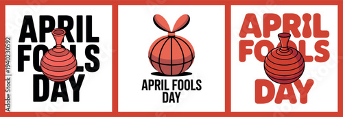 April Fools Day Illustrations with Classic Whoopee Cushion Prank