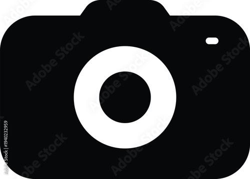 Minimal black camera for digital photography