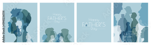 Happy Father's Day card set.