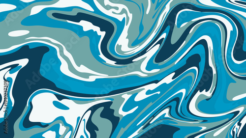 Abstract swirling pattern of blue, white, and gray marble textures.