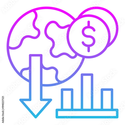 Economic crisis Icon