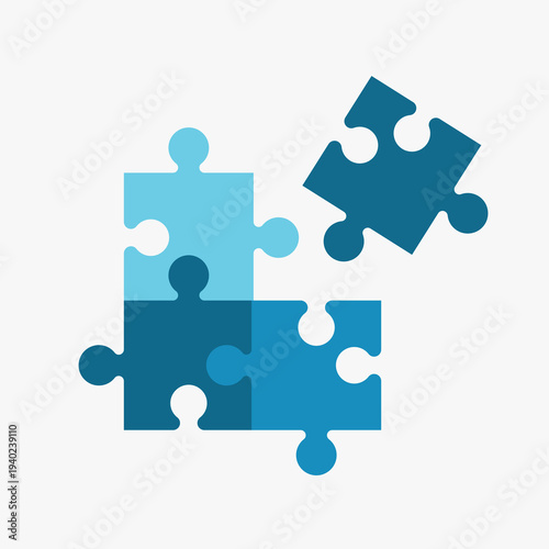 isolated puzzle piece jigsaw teamwork concept background