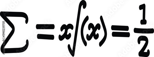 Mathematical equation for summation and square root
