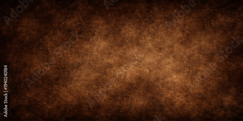 A dark antique parchment background featuring an aged brown grunge texture with a rough vintage paper pattern for a grungy retro design backdrop