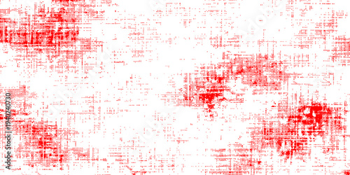 A seamless digital illustration featuring a red grunge background with ink splats and paint splashes over an old vintage paper texture with decorative lines and heart sketch art