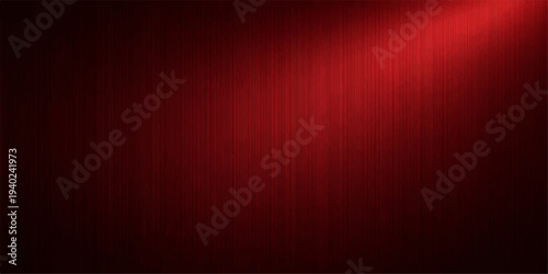 Abstract red theater curtain background featuring a velvet fabric texture and a spotlight design for a cinema stage backdrop illustration