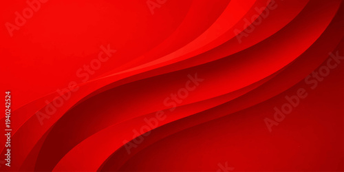 A luxury red abstract background features smooth flowing waves of silk and satin fabric with elegant curves and a soft velvet texture for a sophisticated wallpaper design