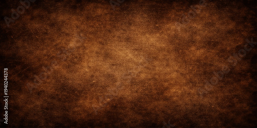 Old vintage brown parchment paper with a dirty grunge texture and aged antique pattern creates a worn retro backdrop for an ancient wall art design