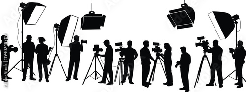 Modern Flat Vector Illustration of Artificial Intelligence Robot Collaborating with Human Hand for Future Technology Digital Innovation and Automation Concept