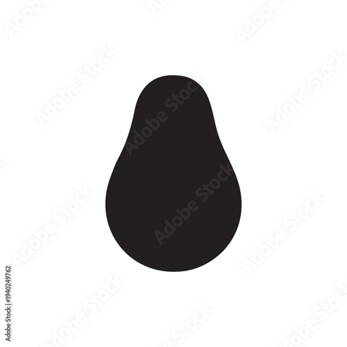 pear on black background