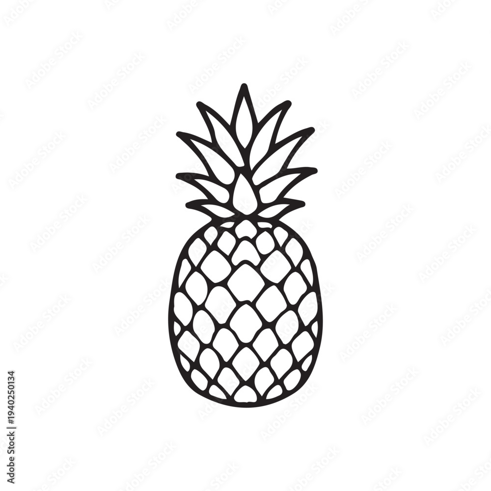 Obraz premium pineapple vector illustration