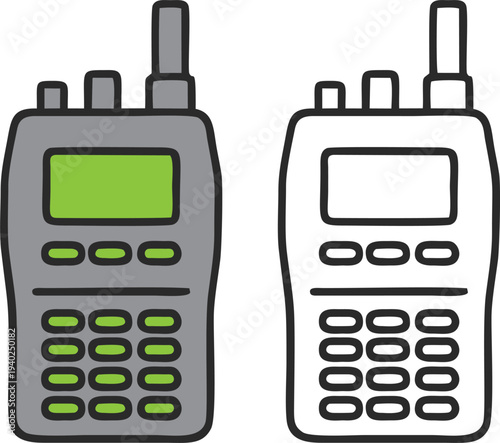 Handheld Walkie Talkie Radio Communication Device Icon