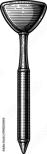 Vintage Style Dart Graphic With Pointed Tip And Fletching Detail