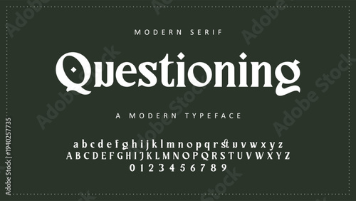 Elegant ligature alphabet letters font logo. Typography luxury classic lettering serif fonts decorative wedding vintage retro logos, design for fashion shop and brand vector illustration