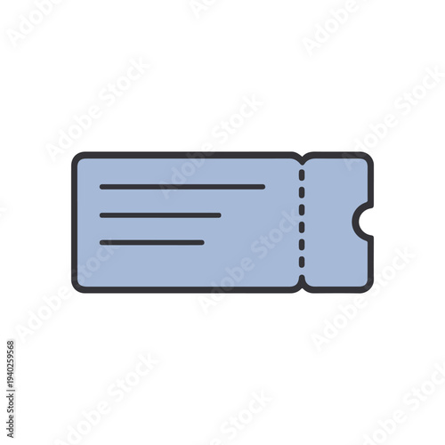 Airline Boarding Pass Stub Icon