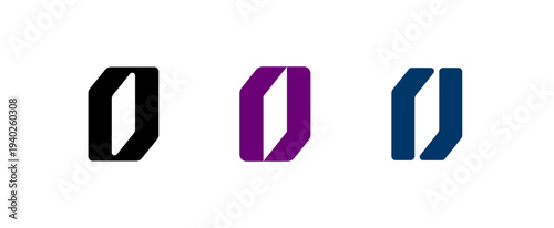 Number 0, digital numeral zero, for your logo design, vector illustration 10EPS