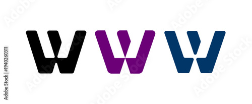 Letter W, digital alphabet font, for your logo design, vector illustration 10EPS