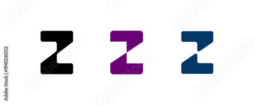 Letter Z, digital alphabet font, for your logo design, vector illustration 10EPS