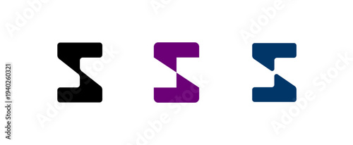 Letter S, digital alphabet font, for your logo design, vector illustration 10EPS