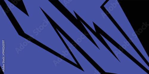 sports background, banner design in blue and black with pointed shapes and empty space