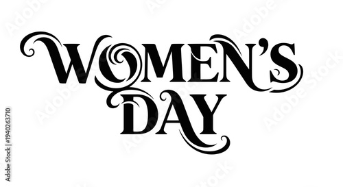 Celebrating women_s day with a classic typographic design element
