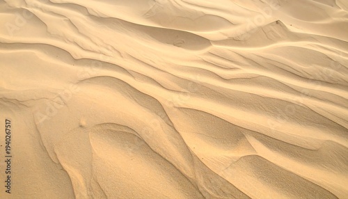 Serene Sand Dunes - A Textured Landscape of Desert Waves.
