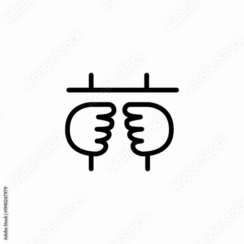 electromagnet inductor coil icon sign vector