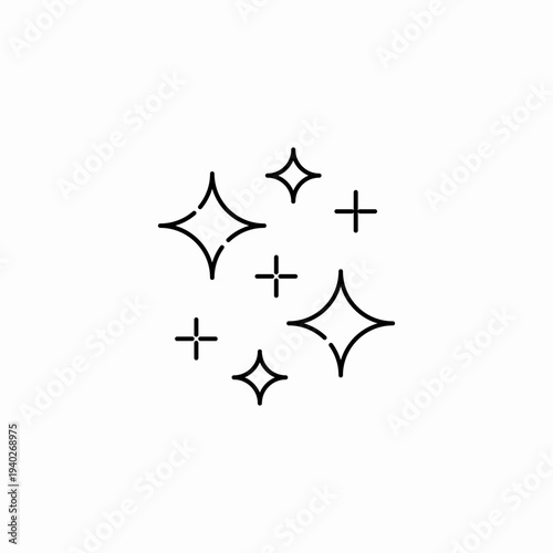 shine sparkle effect icon sign vector