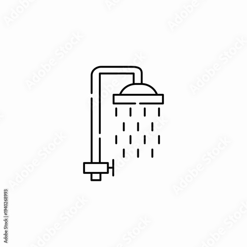 shower head water icon sign vector