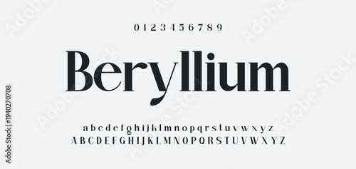 Abstract Fashion font alphabet. Minimal modern urban fonts for logo, brand etc. Typography typeface uppercase lowercase and number. vector illustration