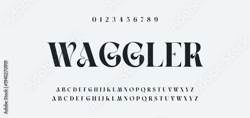 Abstract Fashion font alphabet. Minimal modern urban fonts for logo, brand etc. Typography typeface uppercase lowercase and number. vector illustration