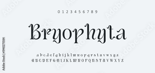 Abstract Fashion font alphabet. Minimal modern urban fonts for logo, brand etc. Typography typeface uppercase lowercase and number. vector illustration
