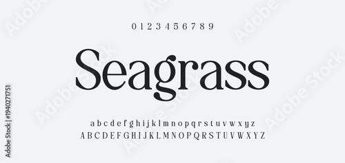 Abstract Fashion font alphabet. Minimal modern urban fonts for logo, brand etc. Typography typeface uppercase lowercase and number. vector illustration