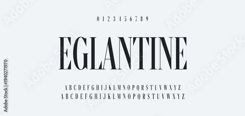 Abstract Fashion font alphabet. Minimal modern urban fonts for logo, brand etc. Typography typeface uppercase lowercase and number. vector illustration