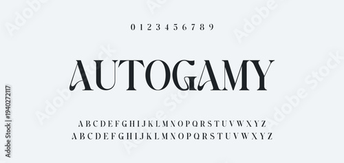 Abstract Fashion font alphabet. Minimal modern urban fonts for logo, brand etc. Typography typeface uppercase lowercase and number. vector illustration