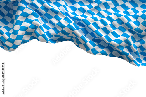 Bavaria Flag Waving with transparent background.