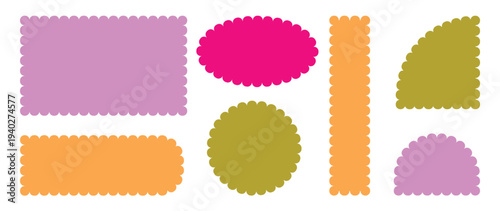 Vector set of colorful tags and labels featuring blank paper stickers and circle design. vector illustration.