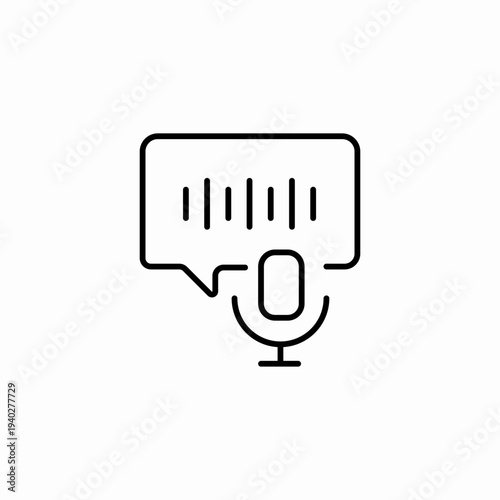 microphone voice message icon sign vector