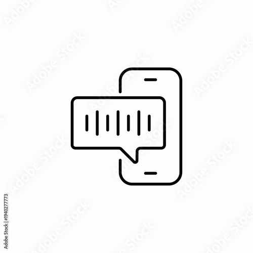 mobile voice message icon sign vector