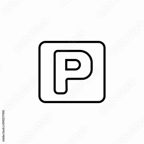 parking area sign icon sign vector