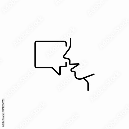 person speaking chat icon sign vector